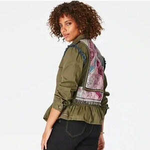 Matilda Jane Olive Boho Moments with You Letterman Jacket